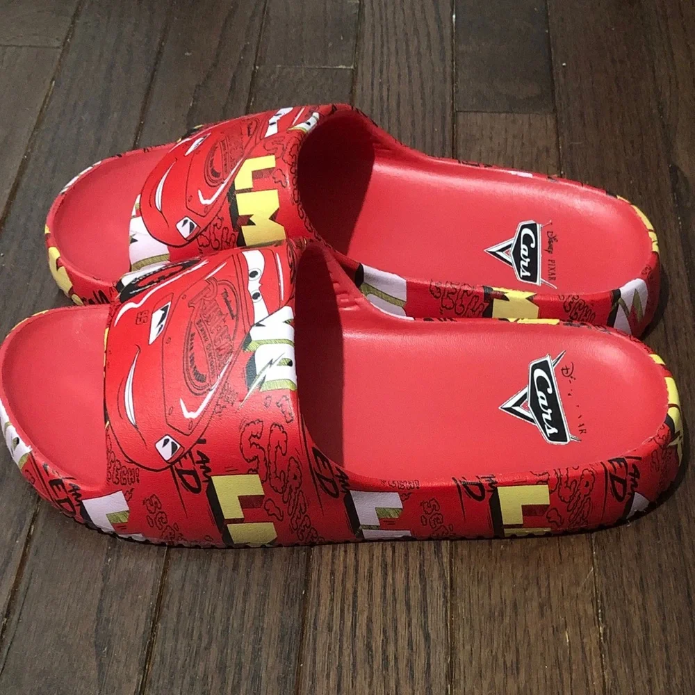 Disney Red Lightning McQueen Men’s Slide Sandals